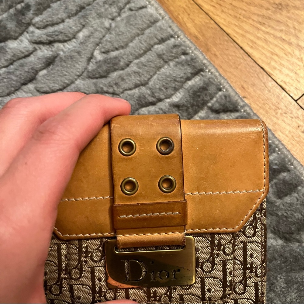 Vintage Dior Tank Trotter Logo Plate Bifold Wallet - Picture 2 of 9